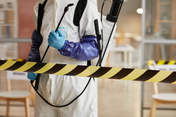 Professional Biohazard technician working in Laton, CA